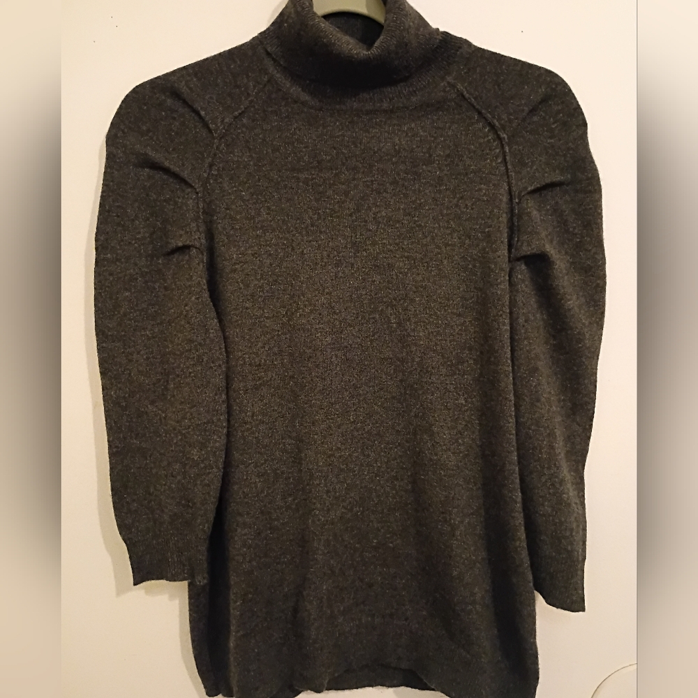 Doncaster Women's Gray Turtleneck 100% Cashmere Sweater Sz S